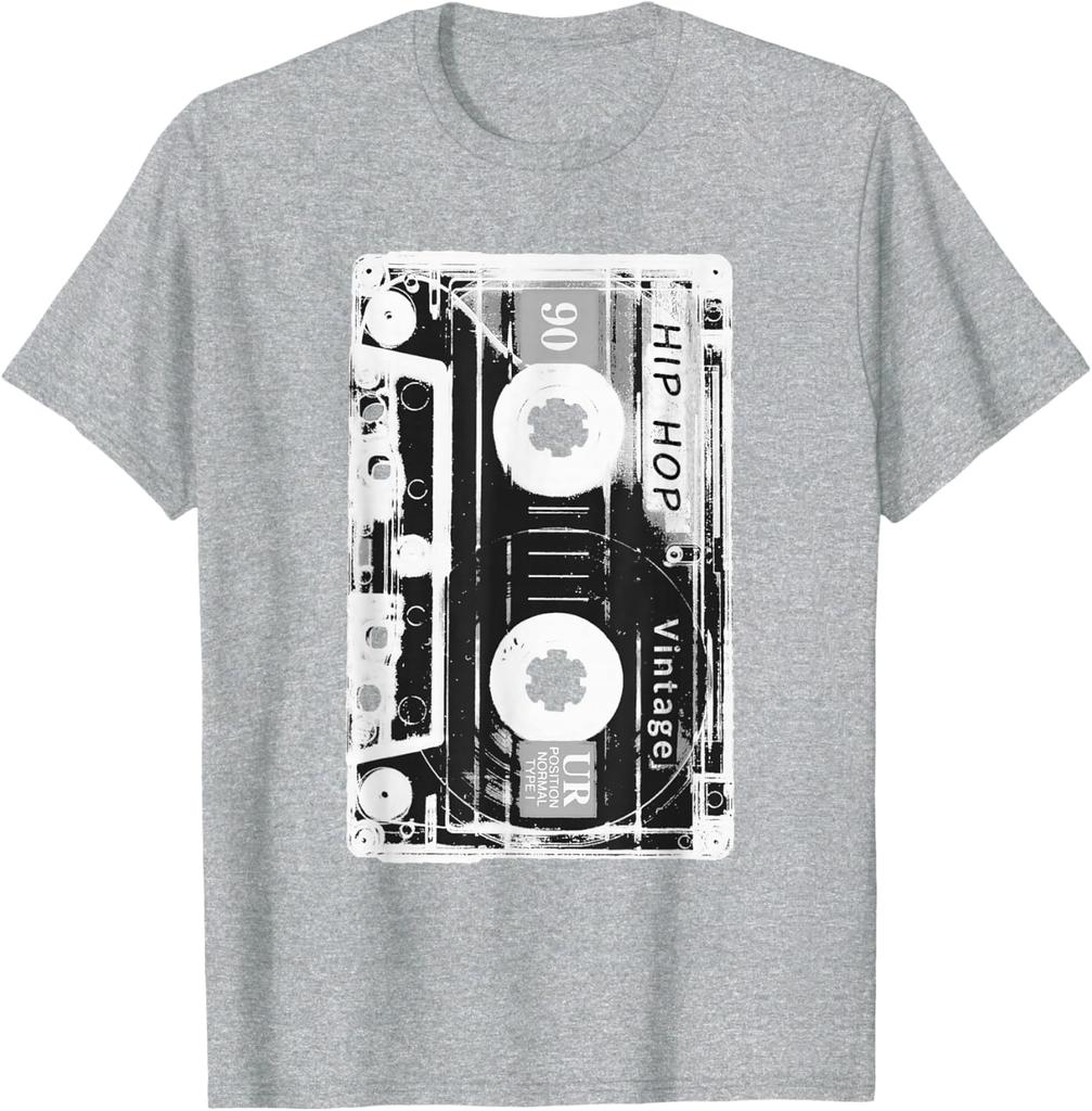 Vintage Cassette Tape Hip Hop Music 80s 90s Retro Distressed T-Shirt