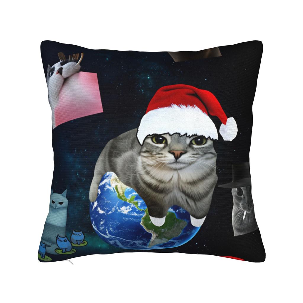 Meowl Cat Pillow Case Soft Pillow Cover Funny Pillowcases For Sofa Couch Bed Living Room