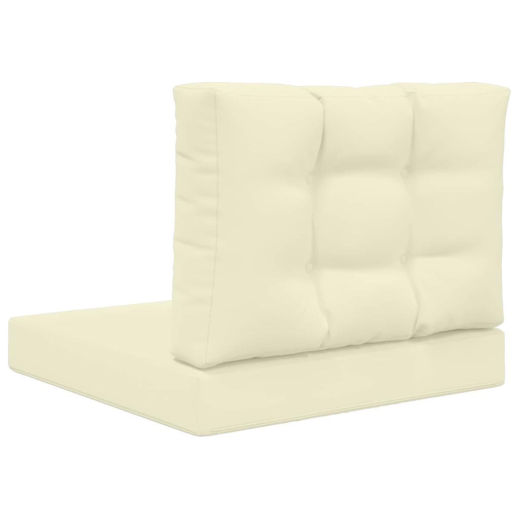 Outdoor Sofa Cushions 2 Pcs Cream Polyester