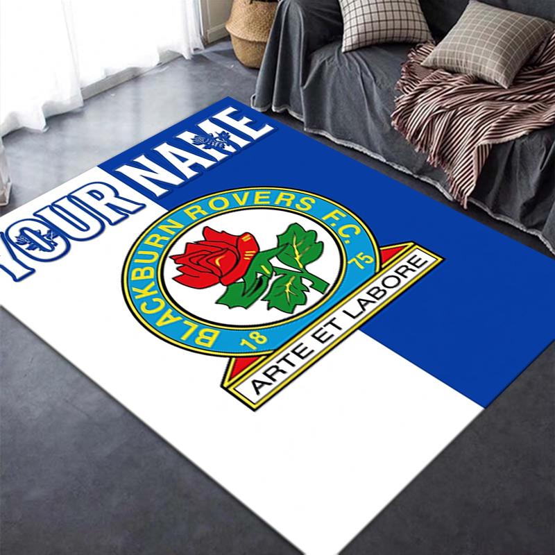 Custom Name Blackburn Rovers Carpet Rug for Living Room Bedroom Home Sofa Decoration,Kids Play Non-slip Floor Mat