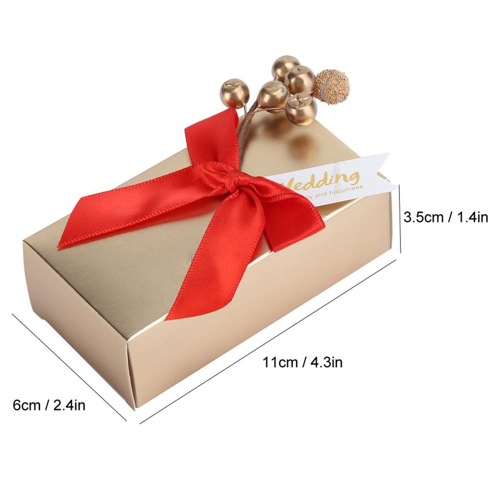 50pcs Wedding Favors Candies Souvenirs Gift Paper Gift Box for Wedding with Bowknot