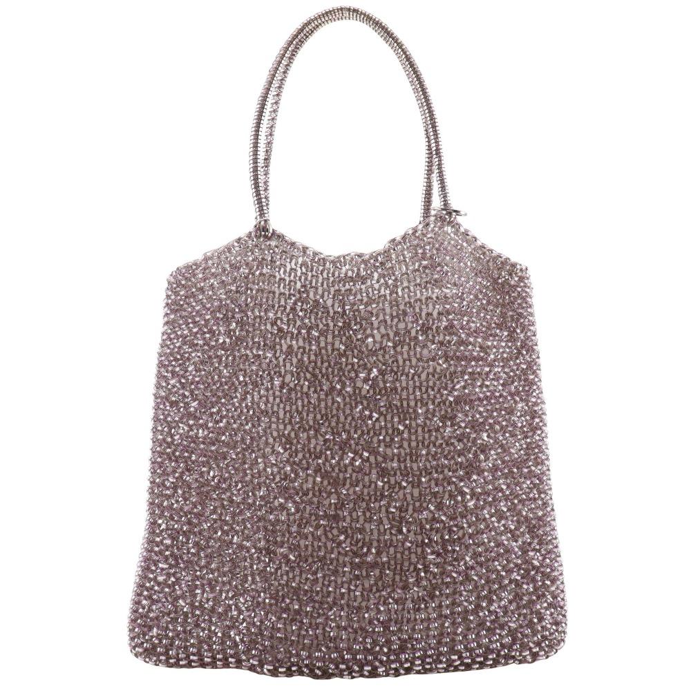 ANTEPRIMA Standard Handbag Square Silver Purple Wire Cord Women Used