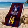 Kristall Fc Wappen Aufgedrucktes Mikrofaser Strandtuch, Weich Und Saugfähig, Schnelltrocknend, Ideal für Sommerreisen, Strand-Essentials, Schwimmbad