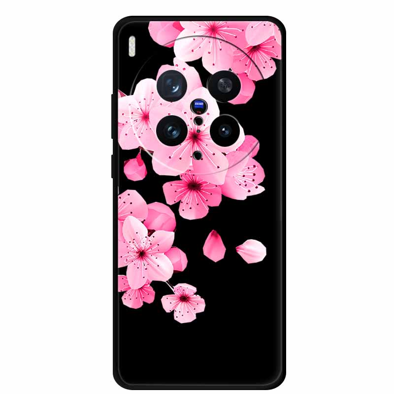 Black Silicone Case For Vivo X300 Pro 2025 Case Cartoon Cat Soft Back Cover For Vivo X300 5G Phone Case X 300 Pro Coque Funda