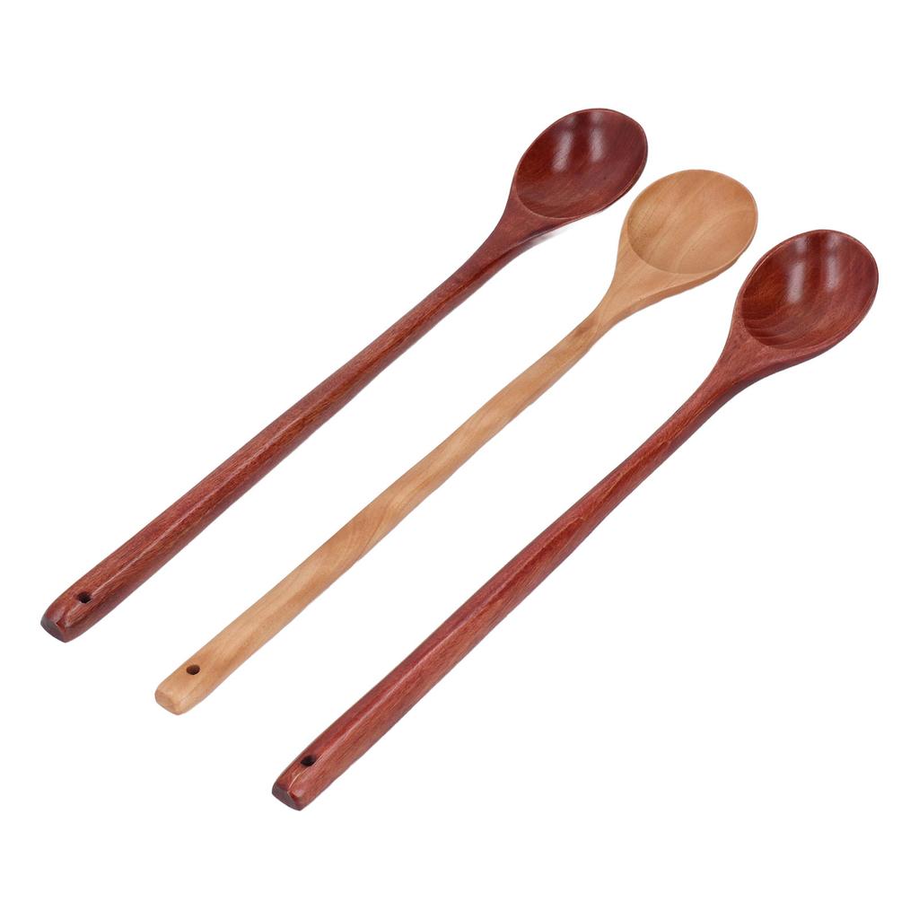 Wooden Long Handle Spoons Wood Extended Multifunctional for Hot Pot Rice Kitchen Cooking Stirring