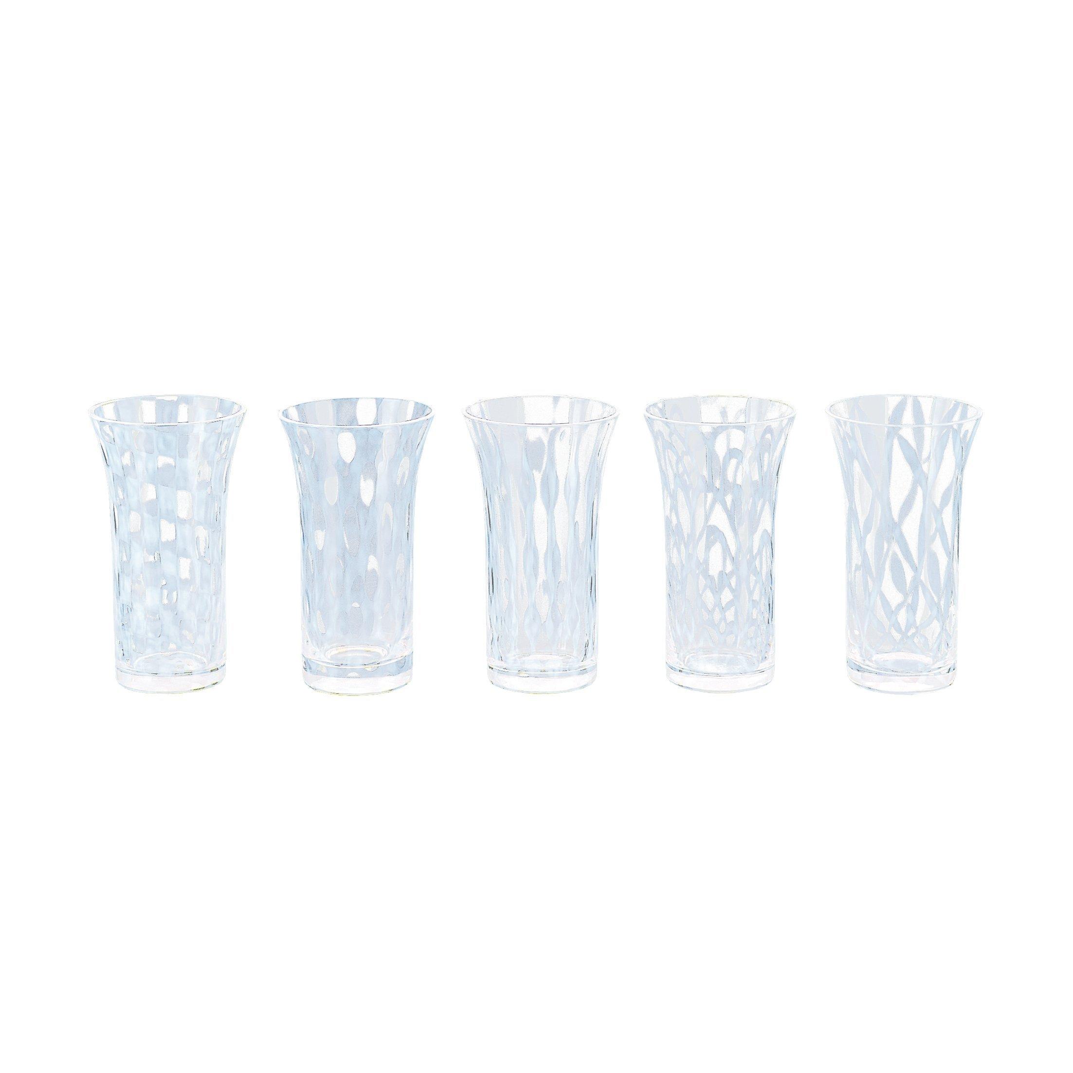 

Hirota Glass Set of Taisho Roman Glass Beer Glasses 5-Piece (TR-5000)