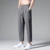 "Herren-Freizeithose aus Eisseide mit neun Punkten und weitem Bein - Sommertrend"