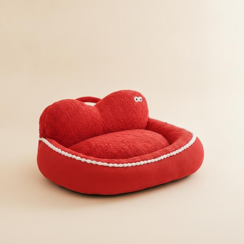 Cloud Pet Bed Padded Pet Bed with Handle Soft Warm for Cats, Indoor, Living Room