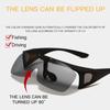 Classic Flip Up Polarized Sunglasses Men Photochromic Fishing Driving Sun Glasses Night Vision Driving Sport Eyewear UV400
