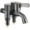 New Multifunction Three Tap Faucet Dual Control Easy To Install Angle Valve Flushing Spray Double Outlet Diverter Tap Mop Pool