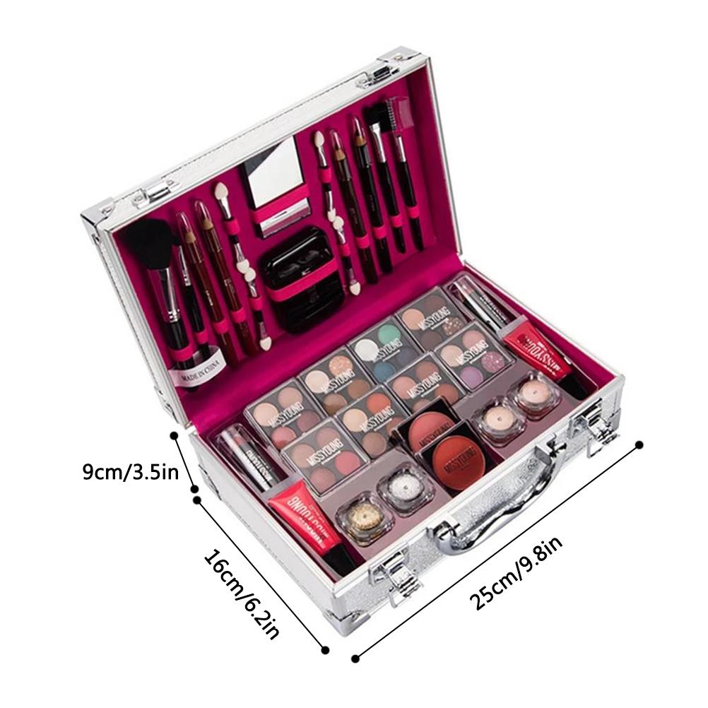Makeup Set Eyeshadow Lipstick Lip Gloss Eyeshadow Glitter Blusher Mirror Cosmetic Beauty Makeup