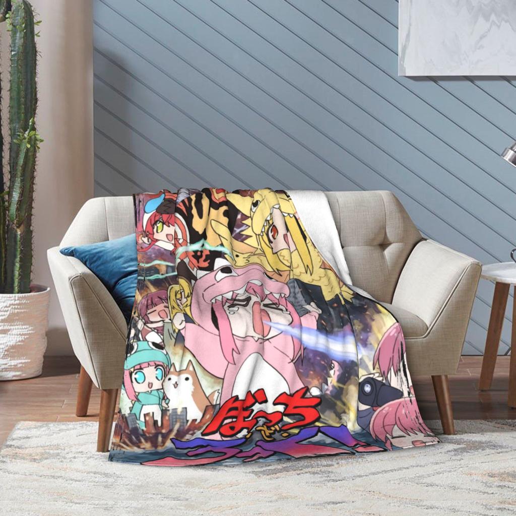 Bocchi the Rock Rock Kawaii Hitori Goto Blanket Ultra Soft Throw Blankets for Sofa 50x60 Inch Multisize Plush Thin Quilt