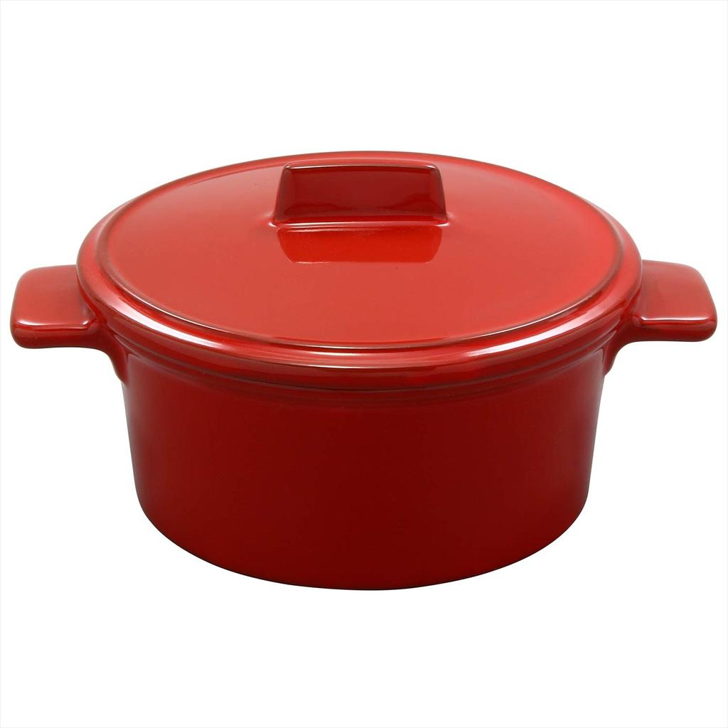 Tepelně odolná keramika Mino Ware Cocotte Mini S Tricolor Red Průměr cca. 10,6 x výška 5,2 cm Vhodné do mikrovlnné trouby Vyrobeno v Japonsku 509-06
