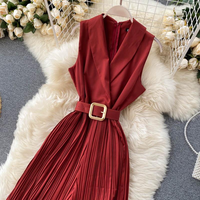 Women Jumpsuits Pleated High Waist Flared Wide Leg Pants Spring Summer Jumpsuit