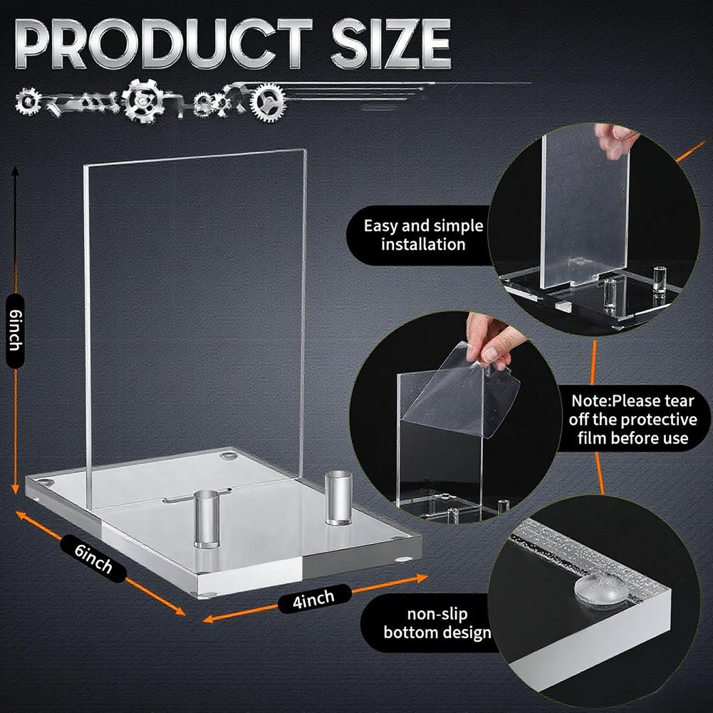 Compact Display Holder Acrylic Book Display Stand Birthday Events Clear Acrylic Construction Minimalistic Appeal Nonslip Pads