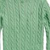 Polo Ralph Lauren FW23 Small Pony Logo Embroidered Crew Neck Cable Knit Sweater Men Sweater Light-Green MNPOSWE16810290-D08