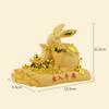 1PCS Resin Twelve Zodiac Rabbit Ornament Chinese Bionic Animal Craft Living Room Decoration Housewarming Gift