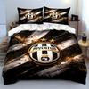 Zwart en Goud Juventus Beddengoed Beddengoed Dekbedovertrek Set Dekbedovertrek Kussenslopen Woondecoratie (1 * Dekbedovertrek 2 * Kussenslopen, zonder dekbedvulling)