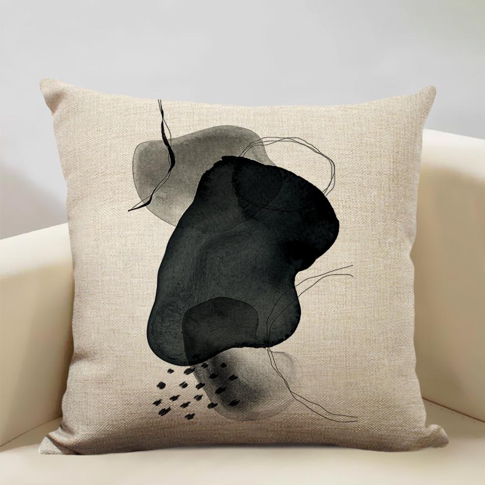 Geometric Abstract Lines Constitute The Perfect Pattern Art Decoration Cushion Cover Bedroom Sofa Office Pillow 45x45cm Linen