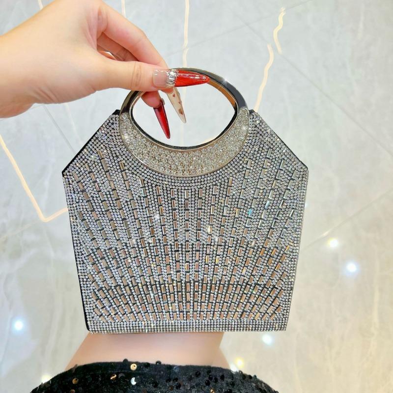 Evening Party Bag - Shining and Elegant Clutch Bag - Bridesmaid Bag - Single Shoulder Crossbody Bag