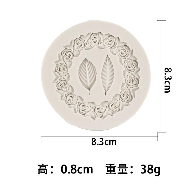 1 ST Rozet Bladeren Siliconen Mal Taart Diy Chocolade Schimmel Fotolijst Frame Suiker Bakvorm Molding Siliconen