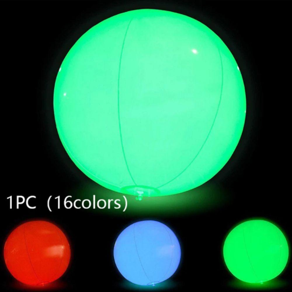 Remote Control Inflatable LED Ball 16 Colors LED Glowing Beach Ball  Pool Party