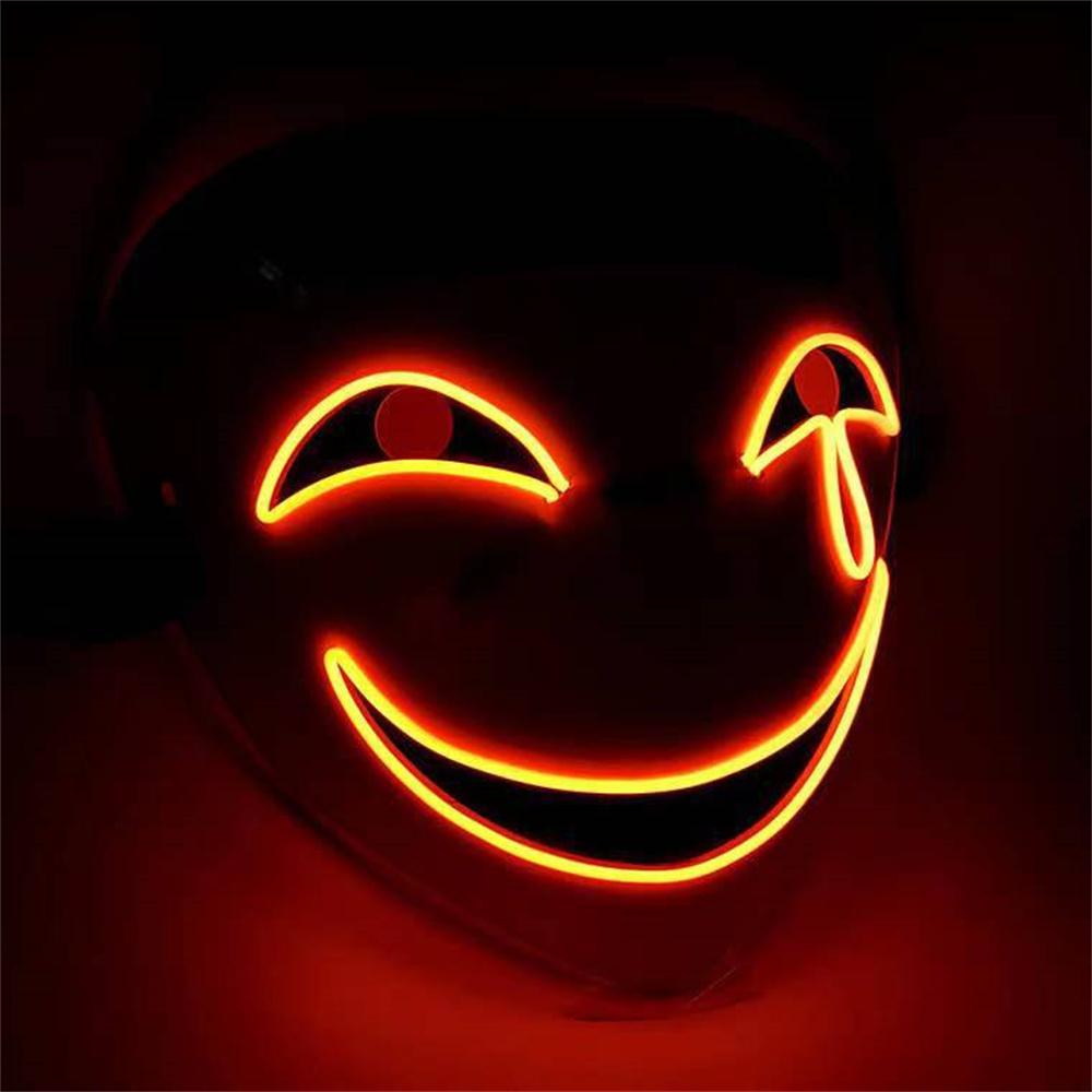 Luminous Mask Soft Light Abs Scary Clown Mask Show Party Clothing Stand Out In The Crowd Halloween Led Mask Led Light Mask 2aa