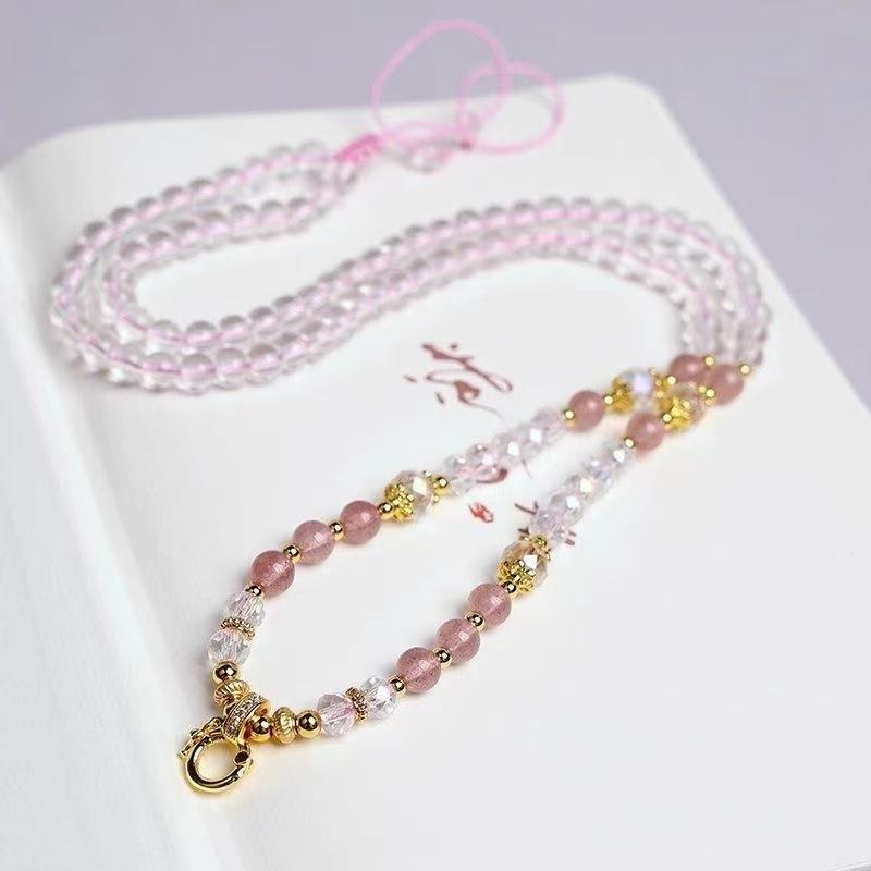 Versatile Bead Chain Thangka Buddha Brand Fox Fairy Bead Chain, Fashion Necklace, Bead Sweater Chain Chalcedony