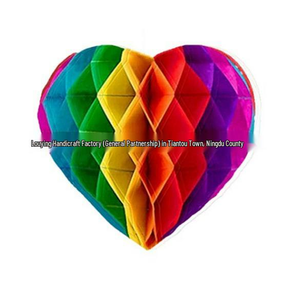 Qixi Valentine s Day Heart & Wedding Honeycomb Decorations - Confession Scene & Christmas Window Paper Balls 10cm