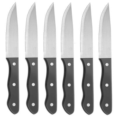 Stainless Steel Steak Knife, Wide Blade, Length 250 Mm, Set of 6, Hendi 781456
