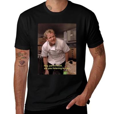 Gordon Ramsey insultos \t \t Camiseta homem camiseta masculina camiseta masculina de luxo camisetas estampadas de algodão para homem Camiseta