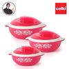 Insulated Steel Casserole Set For Hot And Cold Food Storage With Twist Lock Lid And Easy Grip Handle Elegant Pink Serving Bowls
