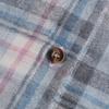Women Loose Top Plaid Color Block Long Sleeve Casual Ladies  Blouse Coat Shirt Jacket