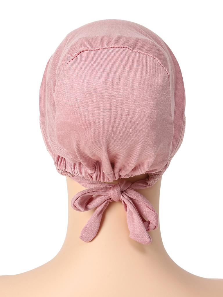 Soft Elastic Strap Muslim Turban Hat Lace Inner Hijab Caps Islamic Underscarf Bonnet India Hats Female Headwrap Turbante Mujer