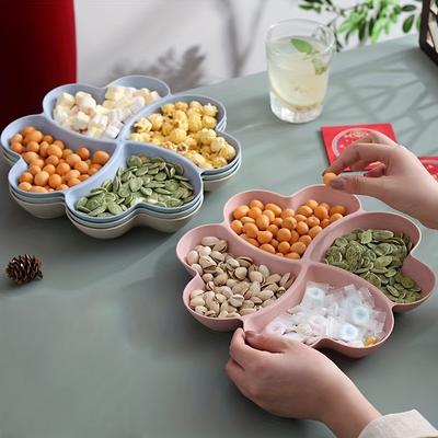 Unzerstörbare Herzförmige Party-Snack-Servierschale Vorspeisenplatte Snackschale Mehrsegmentige Snackschalen-Tablett