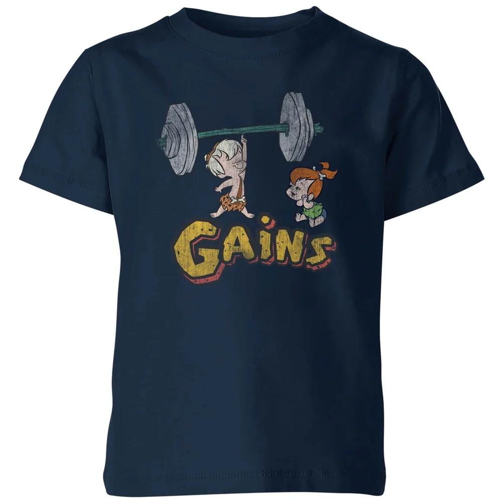 The Flintstones Distressed Bam Bam Gains Kids  T-Shirt - Navy - 3-4 Years 100