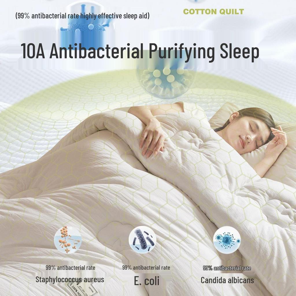 Class A Antibacterial Xinjiang Cotton Quilt - 100% Pure Cotton Filling for Spring, Autumn, and Warm Winter Dormitory Use