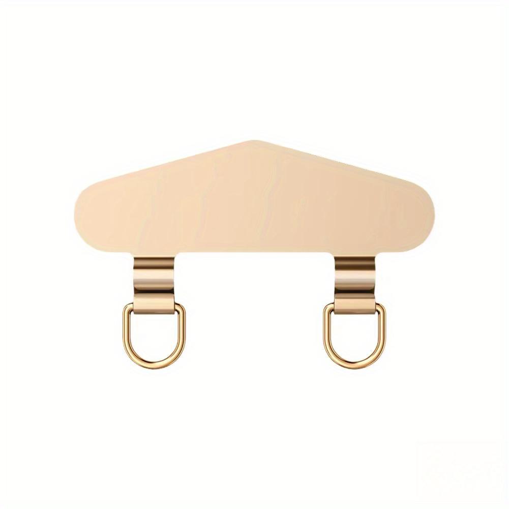 Mobile Phone Lanyard Fixed Thin Back Patch Stainless Steel Clip Double Ear Metal Gasket Anti-loss Phone Hanging Rope Connection Piece
