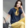Demana Women's Cotton Blend Letter T-Shirt