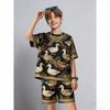 Men's Set Fashion Fun Animal Duck Printed Men's T-shirt and Shorts 2 Piece Set Summer Casual Outdoor Men's and Women's Outfit