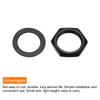 uxcell Guitar Nuts and Washers Guitar Jack Socket Nuts Black for Guitar Bass 3 Sets 3/8" Input/Output