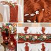 20Pcs Grey Blue Table Runner 40x275cm Gauze Table Runner for Wedding Reception Sheer Bridal Birthday Party Table Decoration