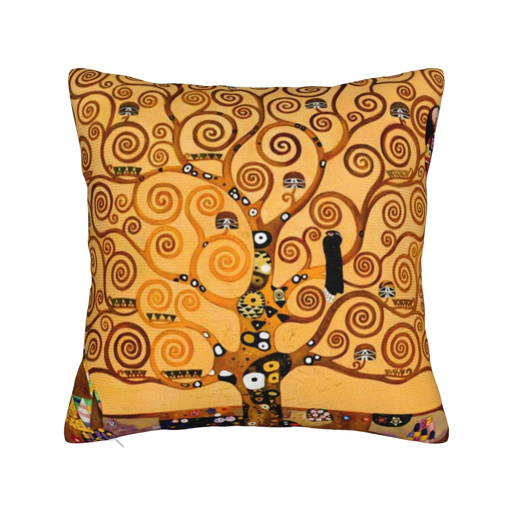 Gustav Klimt The Kiss Square Pillow Cases  Cushion Cover Custom Polyester Decor Throw Pillow Case Cover for Home 18x18