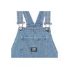 Vans Ground Work Denim Overalls With Plain Logo Women Bottoms Blue VN000F7E7W6