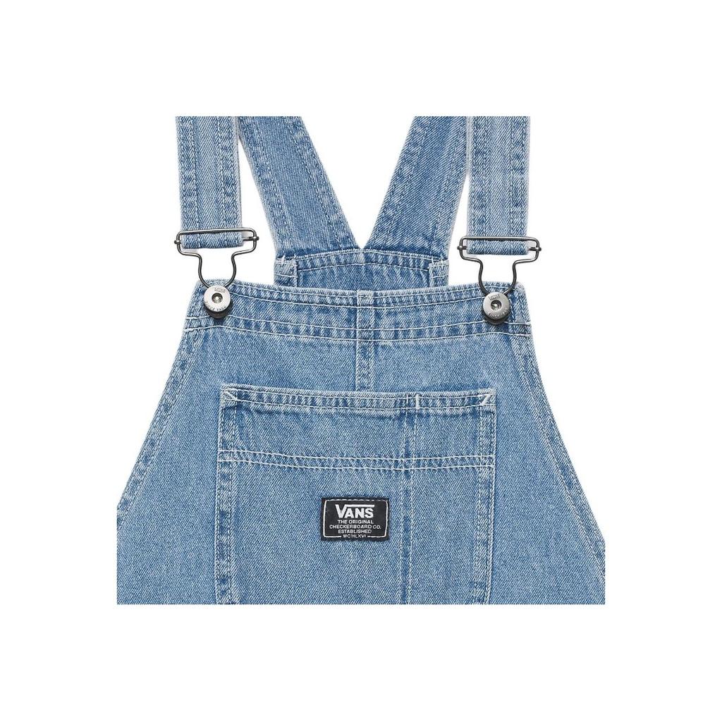 Vans Ground Work Denim Overalls With Plain Logo Women Bottoms Blue VN000F7E7W6