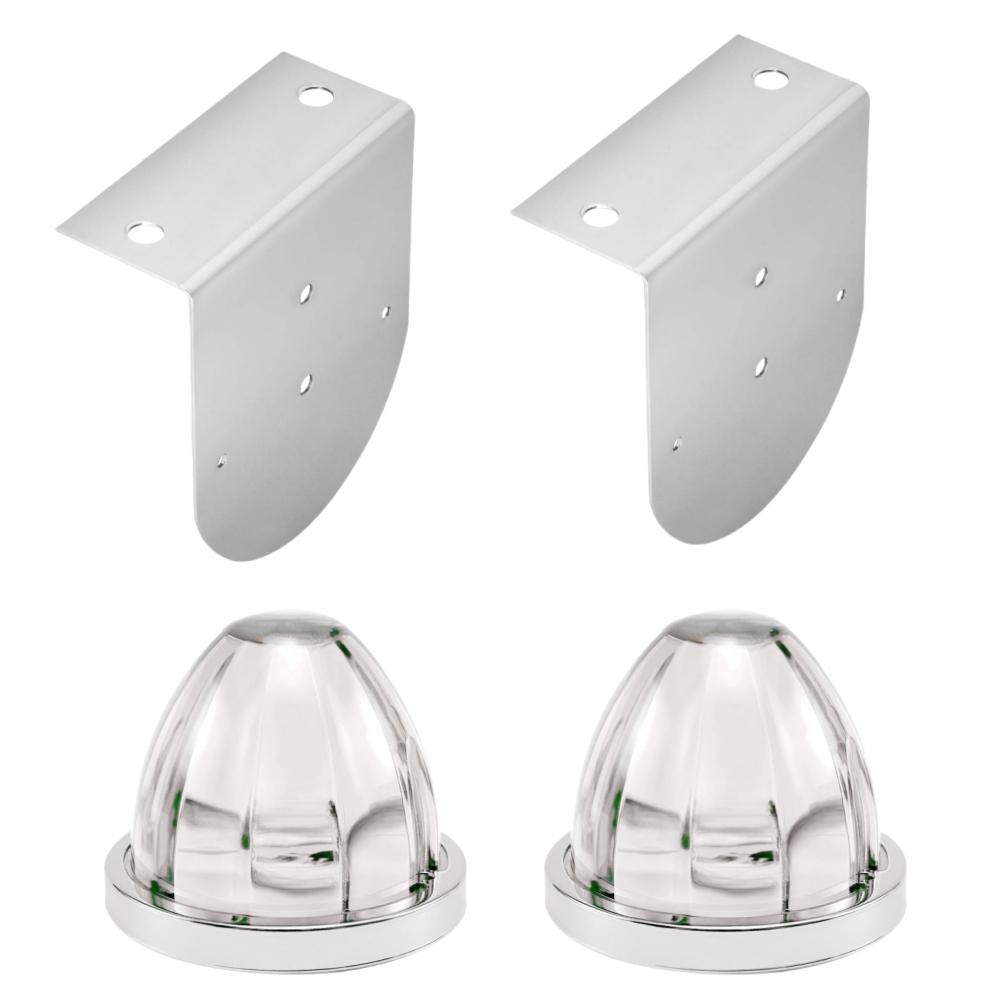 

2 ШТ. Светодиодные габаритные огни в виде звезды-арбуза для полуприцепа 12 В-24 В, арбузные огни с монтажным кронштейном из нержавеющей стали