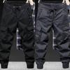 Men's Tactical Cargo Jogger Pants - Military Green, Outdoor Casual for Spring & Autumn Hiking