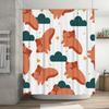 Adorable Orange Cat Pattern Shower Curtain for Bath Decor 180 x 180cm |.com