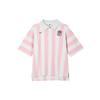 Color Block Stripe Print Casual Short Sleeve Drop Shoulder T-Shirt Women Tops Pink FQ0701-122