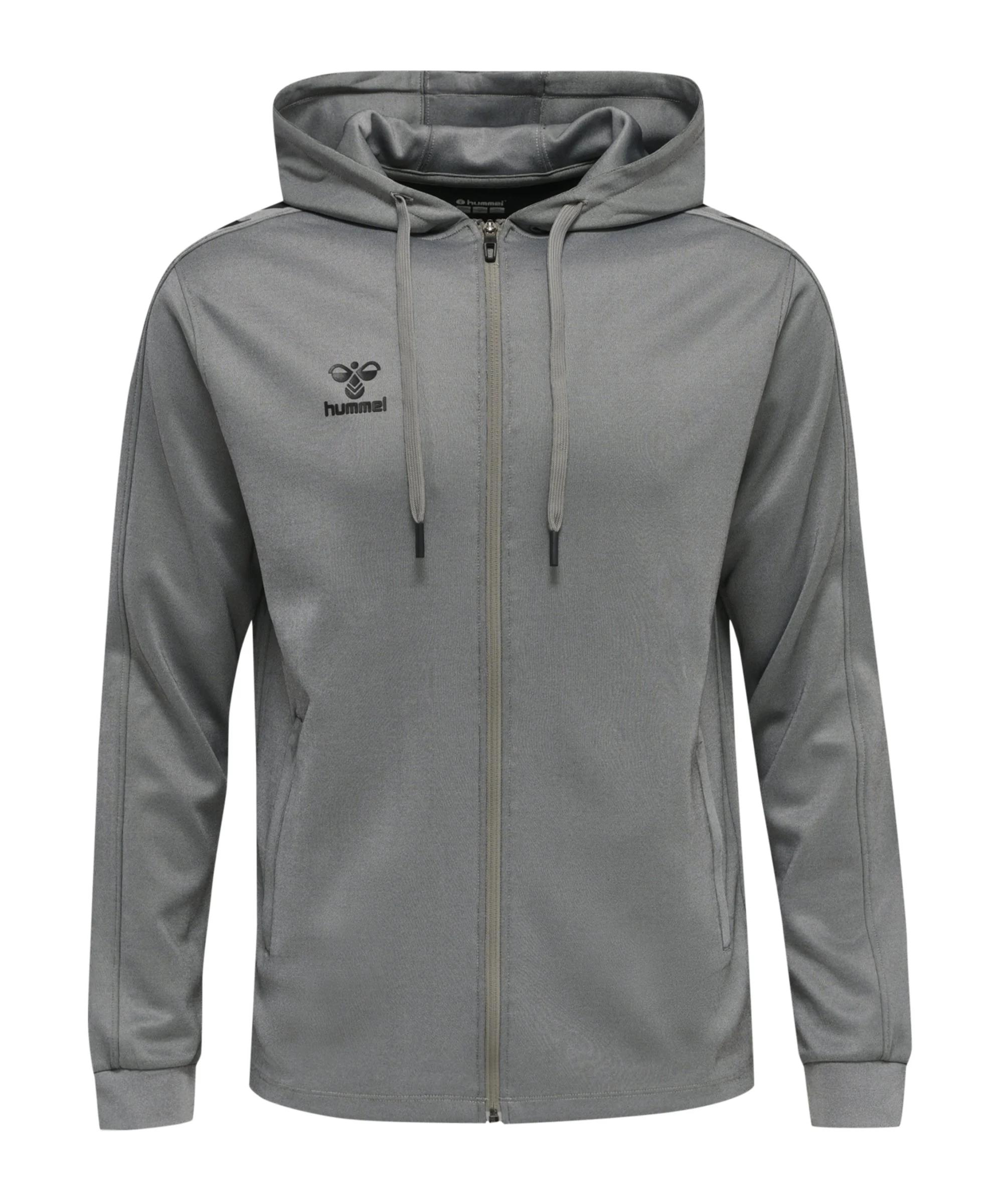 Hummel Unisex Grau Kapuzenpullover Zip - Bild 2